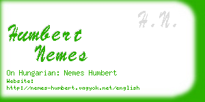 humbert nemes business card